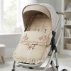 Plain Beige/ Beige Footmuff/Cosytoes With Large Bows & Lace